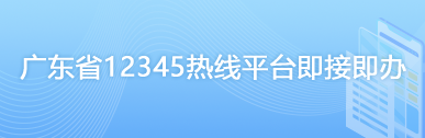 廣東省12345熱線平臺即接即辦