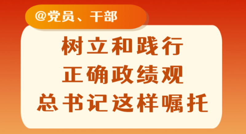 樹立和踐行正確政績觀，總書記這樣囑托