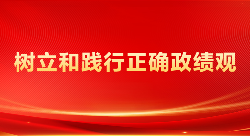 樹立和踐行正確政績觀